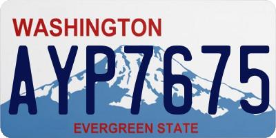 WA license plate AYP7675