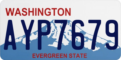WA license plate AYP7679