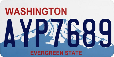 WA license plate AYP7689