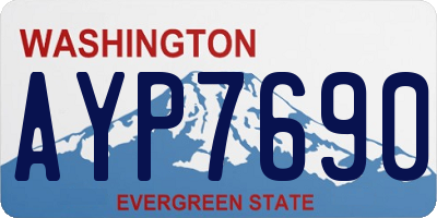 WA license plate AYP7690