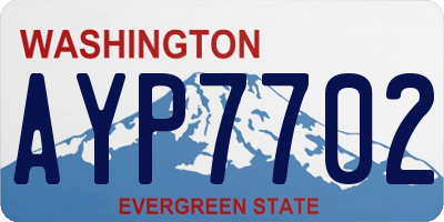 WA license plate AYP7702
