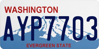 WA license plate AYP7703