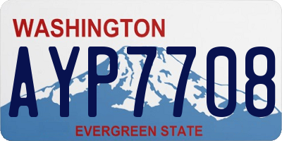 WA license plate AYP7708