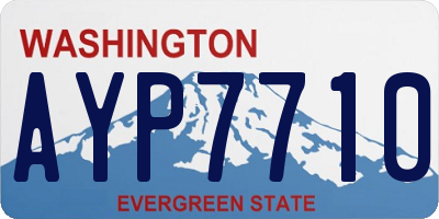 WA license plate AYP7710