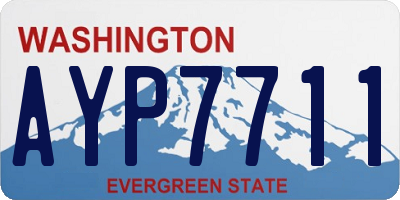 WA license plate AYP7711