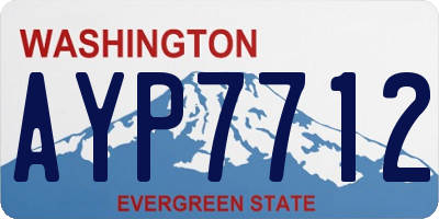 WA license plate AYP7712