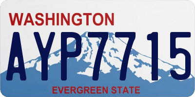 WA license plate AYP7715