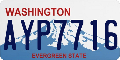 WA license plate AYP7716