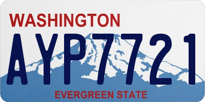 WA license plate AYP7721