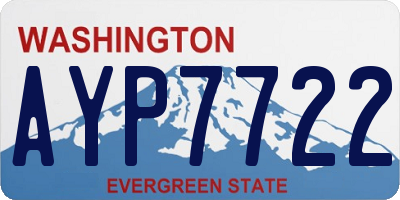 WA license plate AYP7722
