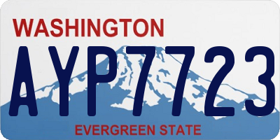 WA license plate AYP7723