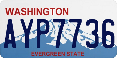WA license plate AYP7736