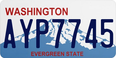 WA license plate AYP7745