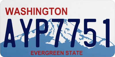 WA license plate AYP7751