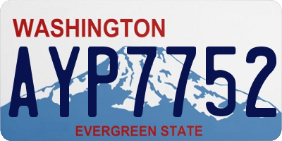 WA license plate AYP7752