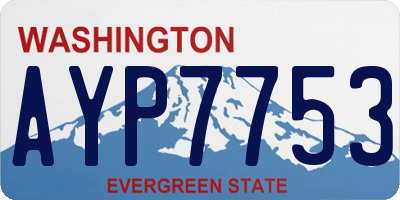 WA license plate AYP7753