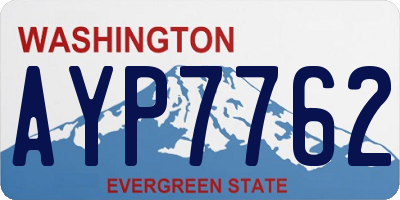 WA license plate AYP7762