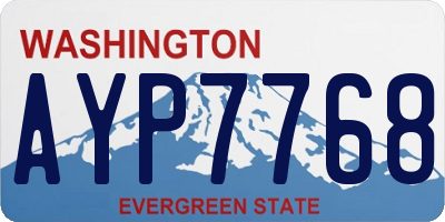 WA license plate AYP7768