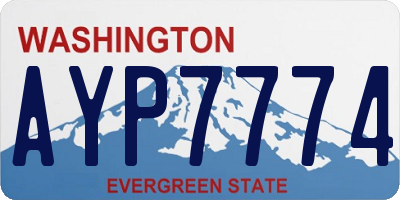 WA license plate AYP7774