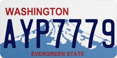 WA license plate AYP7779
