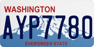 WA license plate AYP7780