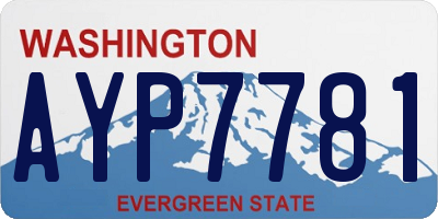 WA license plate AYP7781