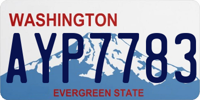WA license plate AYP7783