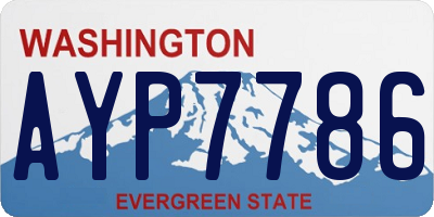 WA license plate AYP7786