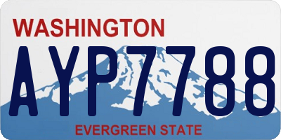 WA license plate AYP7788