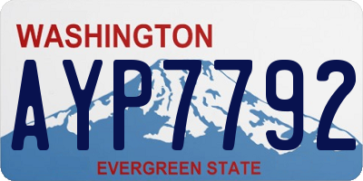 WA license plate AYP7792