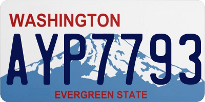 WA license plate AYP7793