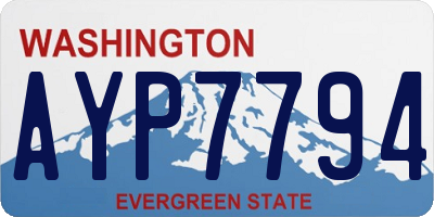 WA license plate AYP7794