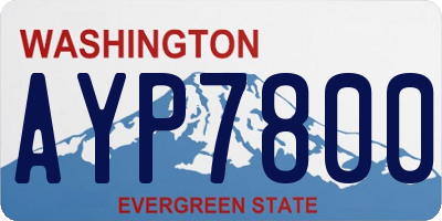 WA license plate AYP7800