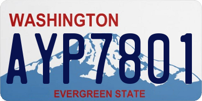 WA license plate AYP7801