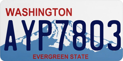 WA license plate AYP7803