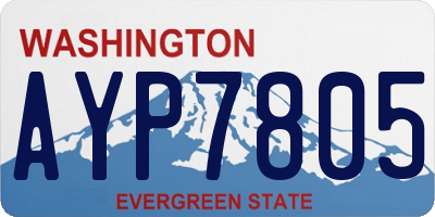 WA license plate AYP7805