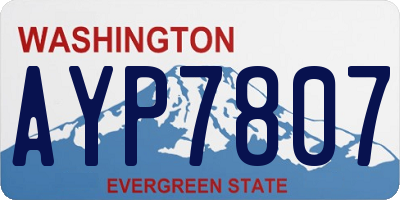 WA license plate AYP7807