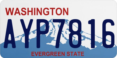 WA license plate AYP7816