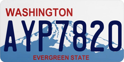 WA license plate AYP7820