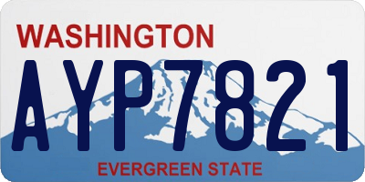 WA license plate AYP7821