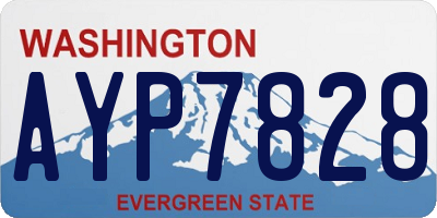 WA license plate AYP7828