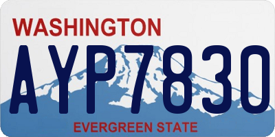 WA license plate AYP7830