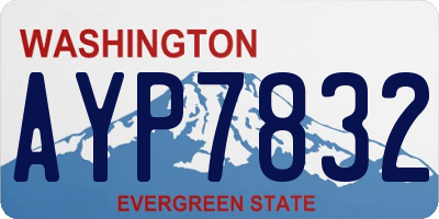 WA license plate AYP7832