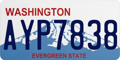 WA license plate AYP7838