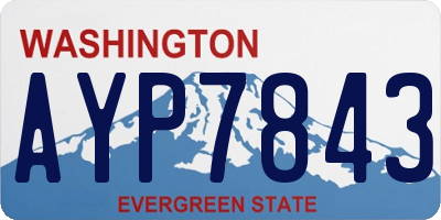 WA license plate AYP7843