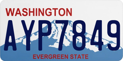 WA license plate AYP7849