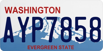 WA license plate AYP7858