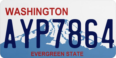 WA license plate AYP7864