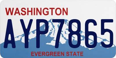 WA license plate AYP7865