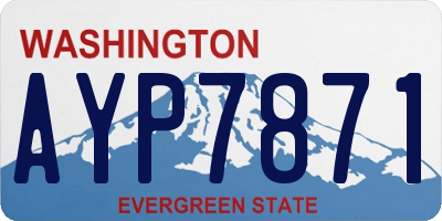 WA license plate AYP7871